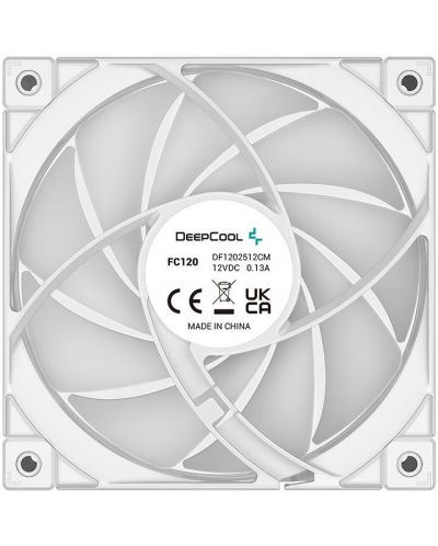 Вентилатори DeepCool - FC120 White, 120 mm, RGB, 3 броя - 8